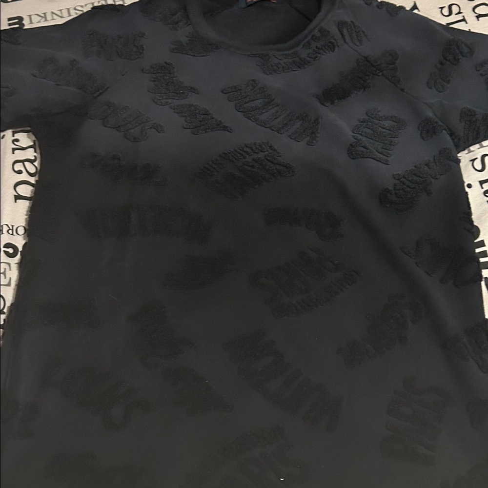 Louis Vuitton Black Crew Neck Top